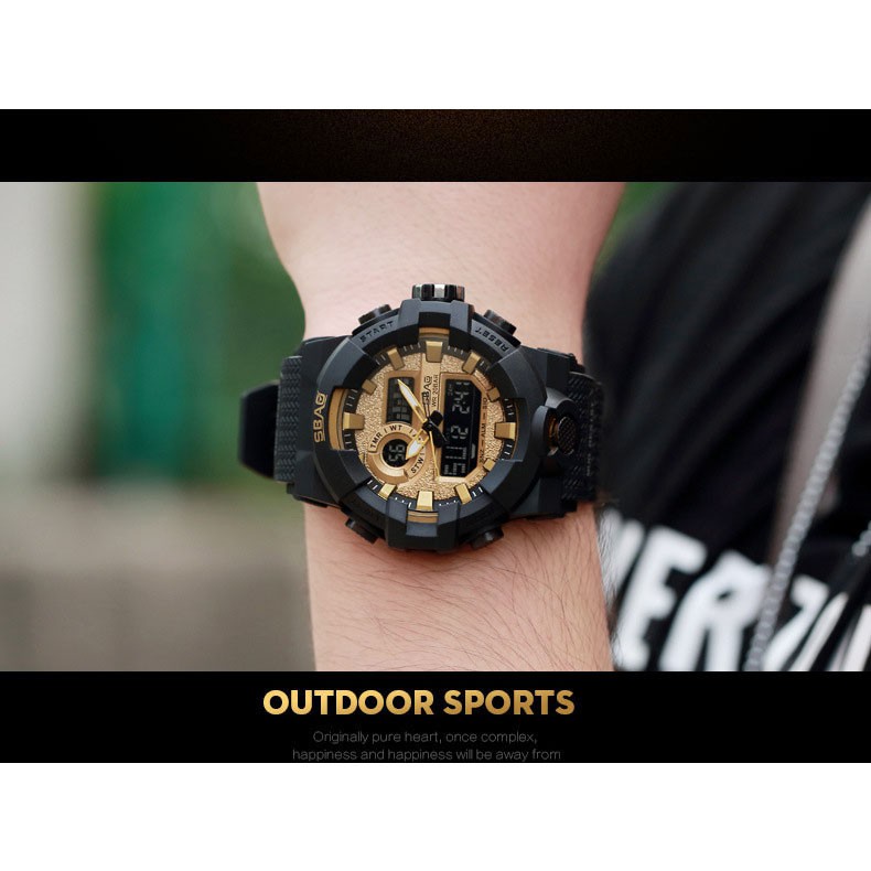 (PHONG CÁCH) Đồng Hồ Nam SBAO JAPAN Sports - 2 Máy Kim và Điện Tử Mạnh Mẽ Dây Silicone Bền Chắc | BigBuy360 - bigbuy360.vn