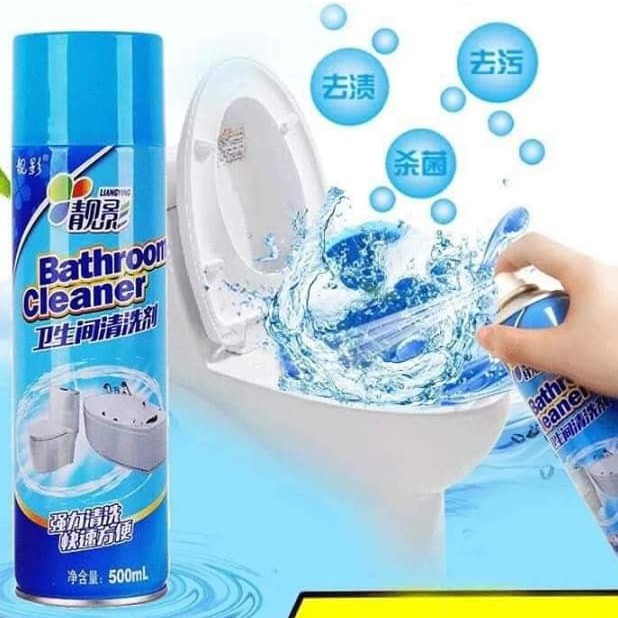 (buu dinh) Chai xịt tẩy rửa vệ sinh nhà tắm Bathroom Cleaner 500ML - Chai xịt bọt tuyết rửa bồn cầu