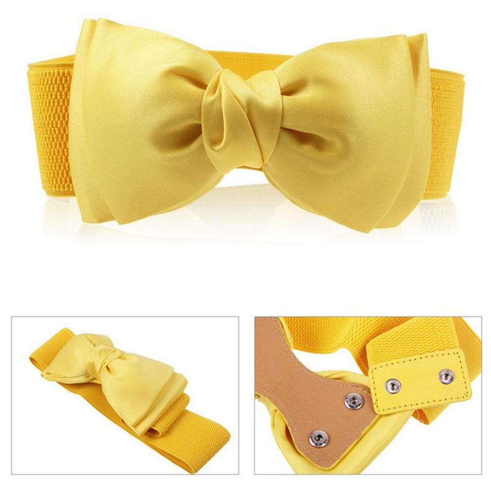 Thắt Lưng Nữ Bản Rộng Co Giãn Thắt Nơ Nhiều Màu