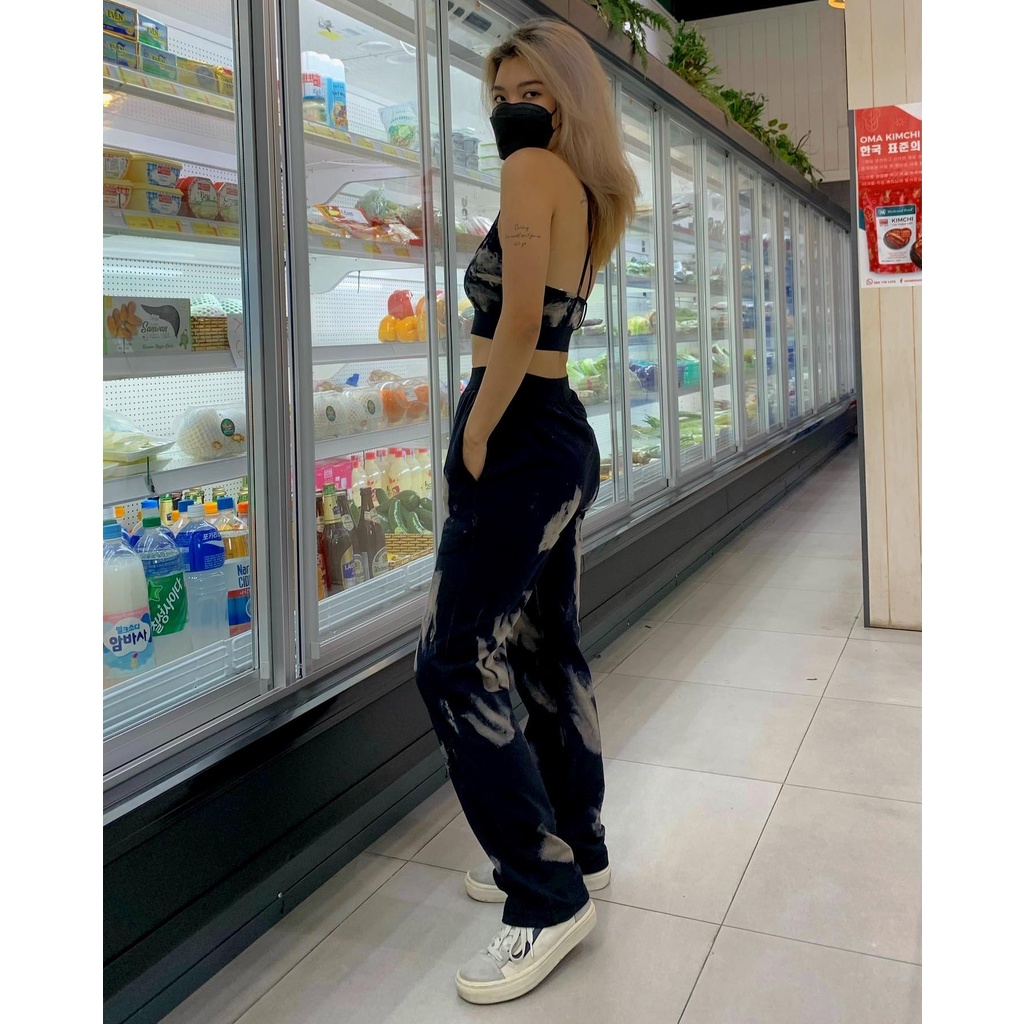 Quần Jogger wash loang vải thun da cá Acid Tie-dye LND