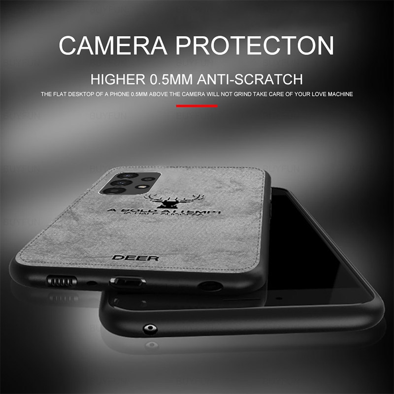 Ốp Điện Thoại Silicon Phối Vải Chống Sốc Cho Samsung Galaxy A13 4G A23 A22 A52 A53 M13 M53 M33 A03S S22