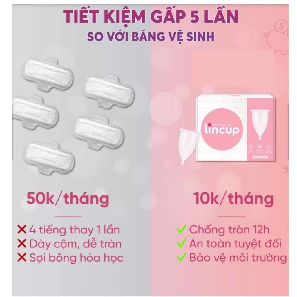 Cốc Nguyệt San LINCUP Chính Hãng Nhập Khẩu Từ Mỹ pp Bởi DooDee Shop