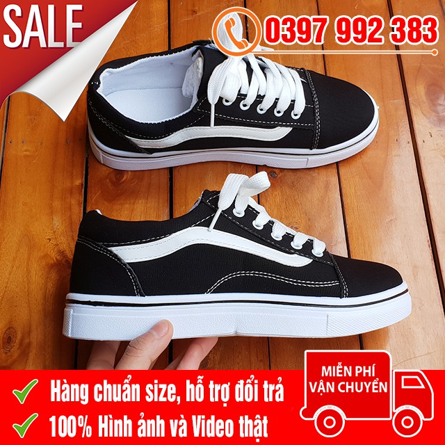 [FREE SHIP] Thanh Lý Giày Thể Thao Old Skool Rẻ Đen Trắng Nam Nữ | BigBuy360 - bigbuy360.vn