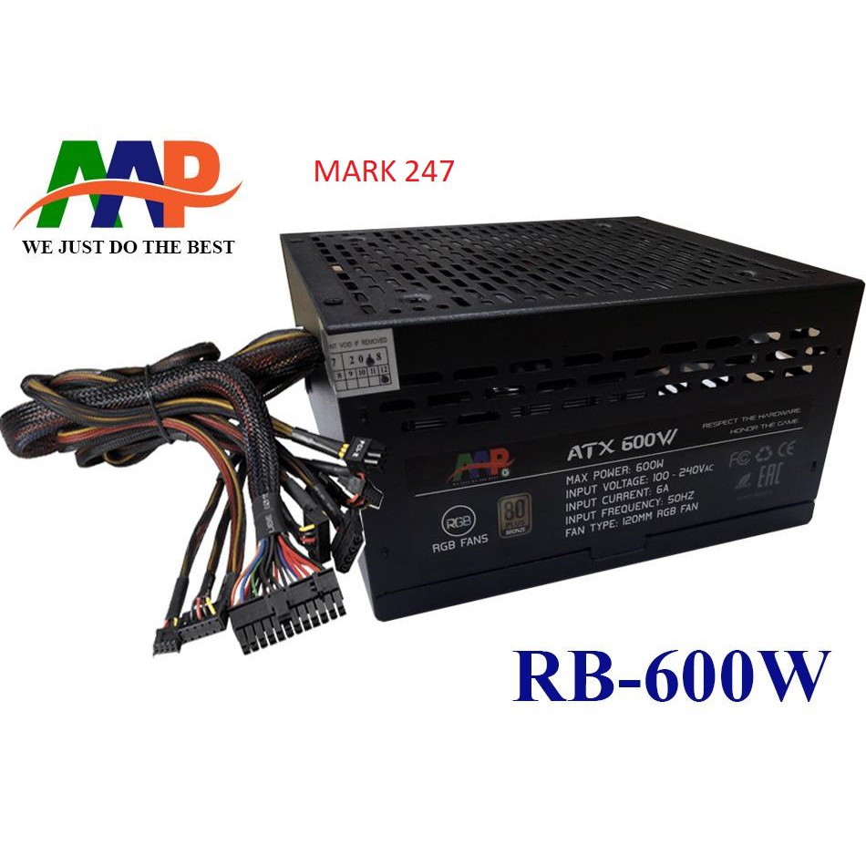 Nguồn AAP RB-600W Fan led 12cm Box