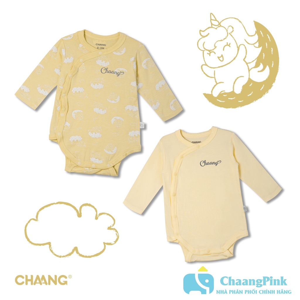 Chaang Set bodychip sơ sinh cúc chéo Pony&amp;Dino