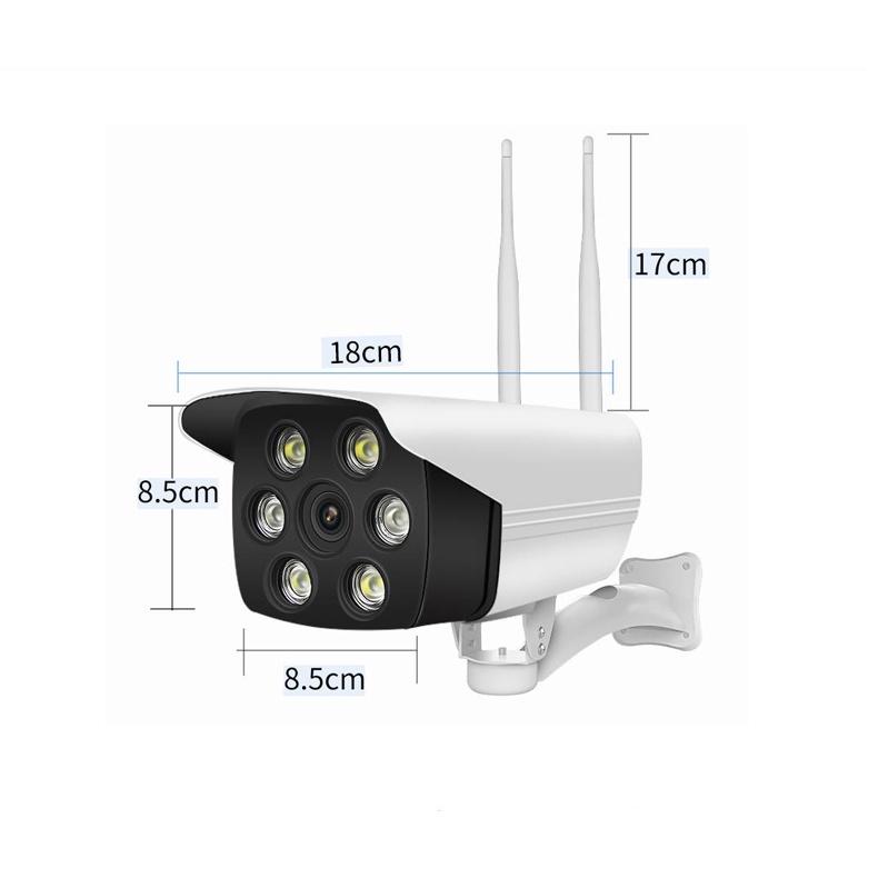 Camera an ninh ngoài trời có dây, Camera C6 Cao Cấp, Chuẩn IP65 Chống Nước, Đèn Hồng Ngoại, Đàm Thoại, Chống Trộm