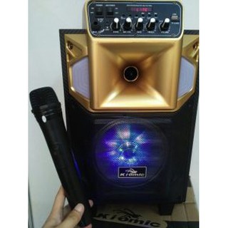 Loa kéo kiomic m800 + mic không dây hát cực bắt mic, to bass