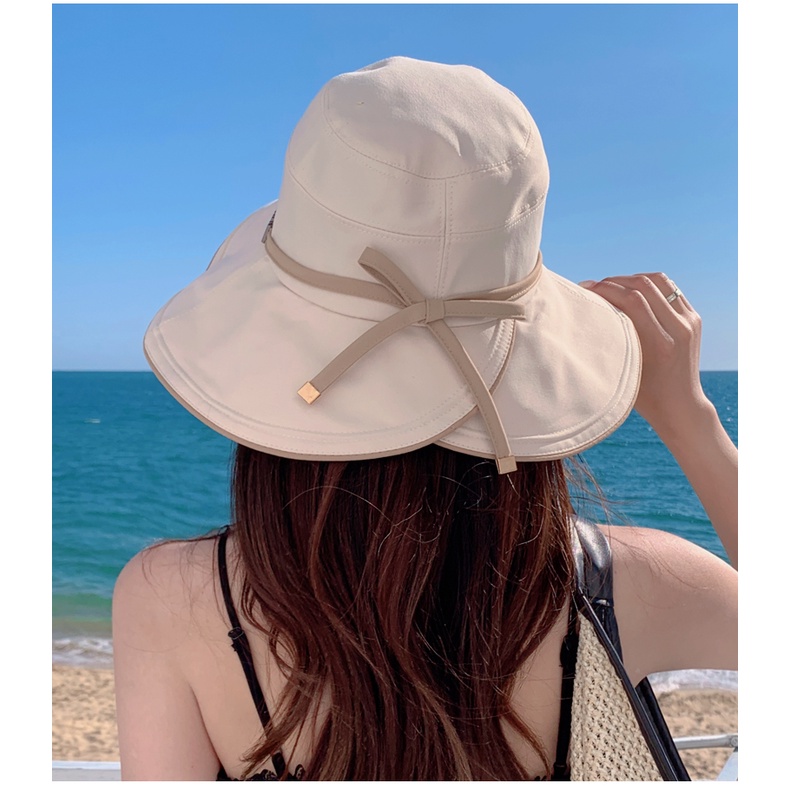 Nón Bucket Chống Nắng Vành Rộng Phong Cách Nhật Bản Thời Trang Mùa Hè Cho Nữ