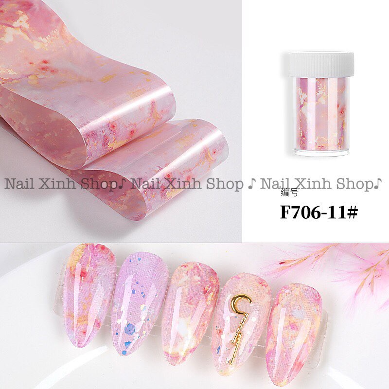 [ NEW] Giấy Foil Dán Móng Tay Họa Tiết Đá Cẩm Thạch - Nail Xinh Shop