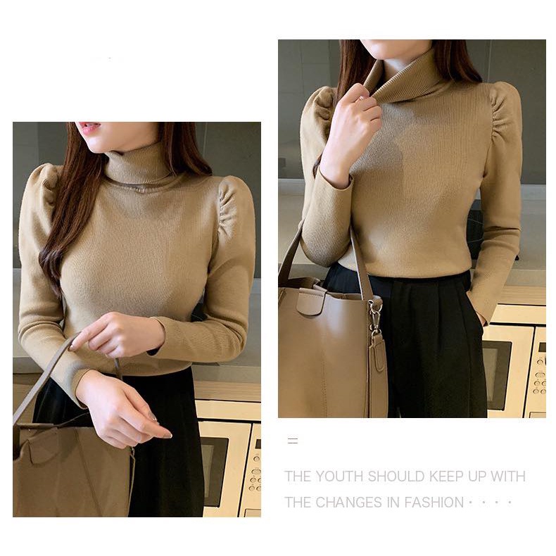 Ao Len Tăm Nhung Tay Bồng Giữ Nhiệt Basic 6 Màu Chất Liệu Vải Mềm Mịn Cao Cấp | BigBuy360 - bigbuy360.vn