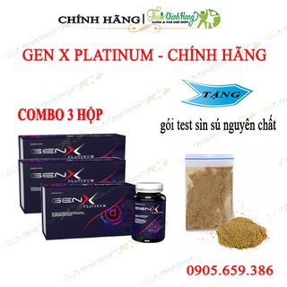 GEN X PLATINUM COMBO 3 HỘP - Viên Uống Tăng Cường Sinh Lý Nam HỘP 24 VIÊN