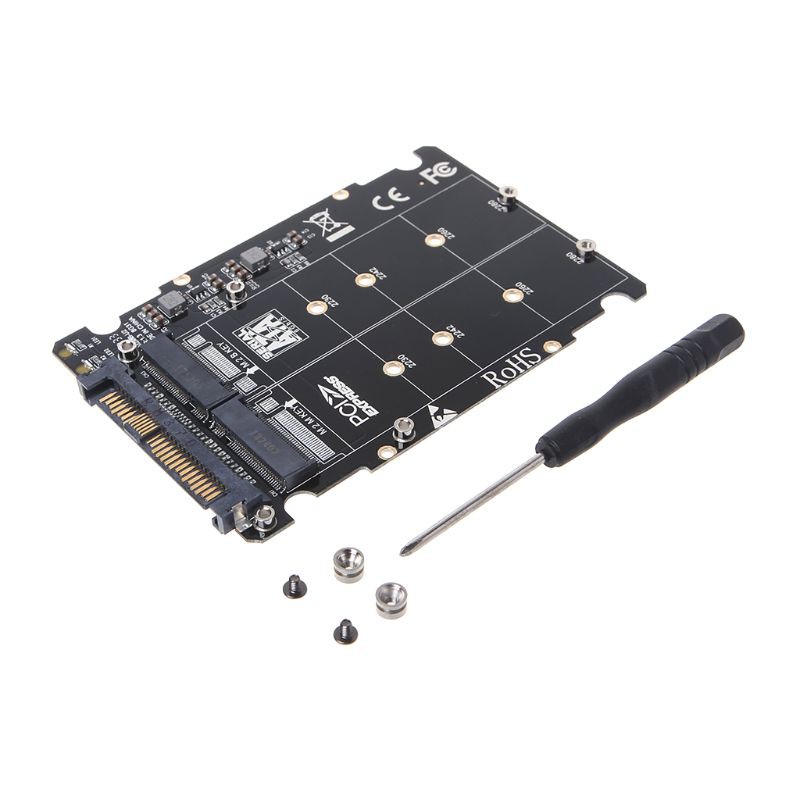 Mạch chuyển đổi 2 trong 1 M.2 NVME sata-bus NGFF SSD sang PCI-E U.2 SFF-8639