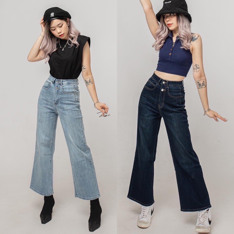 QUẦN JEAN CULOTTES NGỐ LƯNG CAO ĐẸP BÁ CHÁY