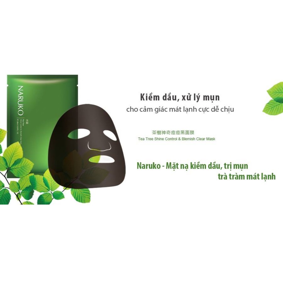 MẶT NẠ TRÀM TRÀ NARUKO TEA TREE SHINE CONTROL AND BLEMISH CLEAR MASK