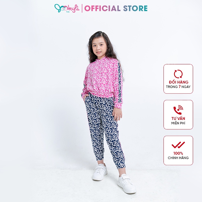 Bộ quần áo dài tay họa tiết JOOKYLI chất thun thoải mái giữ ấm tốt thiết kế cao cấp