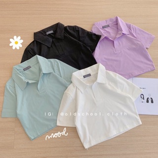 Áo croptop cổ đức