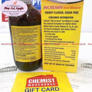 Siro Centrum Kids incremin iron mixture 200ml - mẫu mới