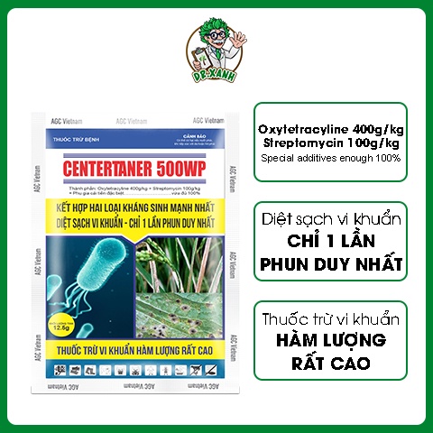 CENTERTANER 500WP nhập khẩu Thái Lan gói 10.5gr- Bột màu trắng ngà- sản phẩm đặc trị vị khuẩn