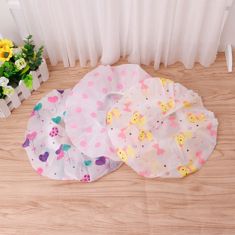 [Hàng mới về] Mũ tắm trùm tóc bằng nhựa co giãn chống nước cho nữ và salon