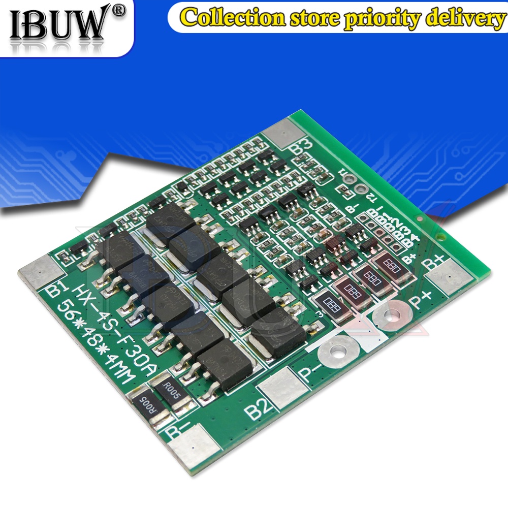 1 Bảng Mạch Cân Bằng 4S 30A 14.8V Li-ion 18650 BMS