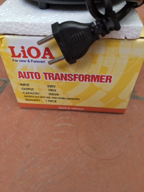 Đổi nguồn lioa 100V/200VA cho hàng nội địa nhật