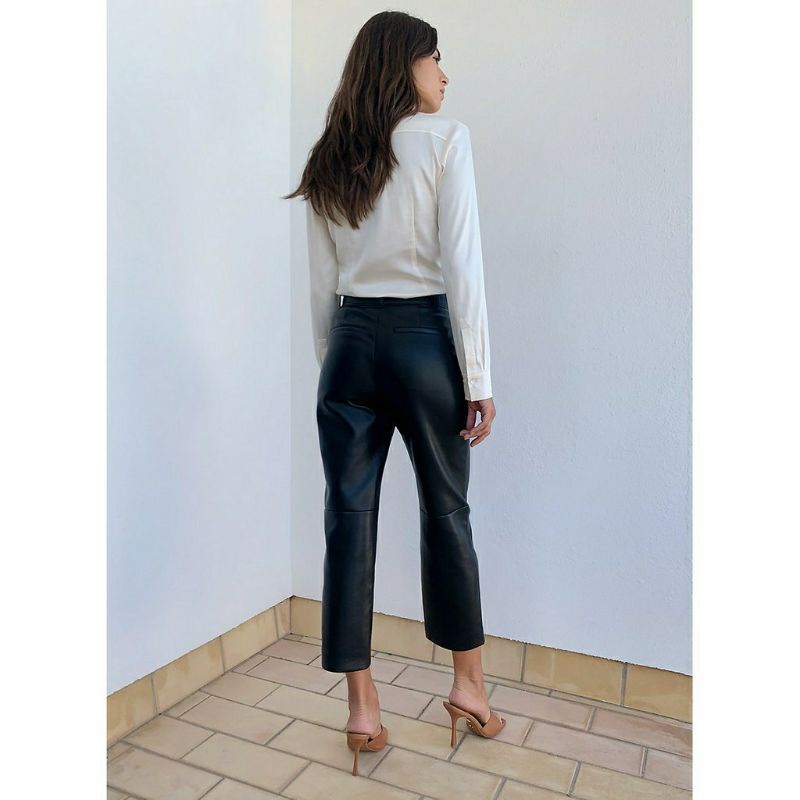 Quần tây da Babaton Command lưng cao 82690 82688