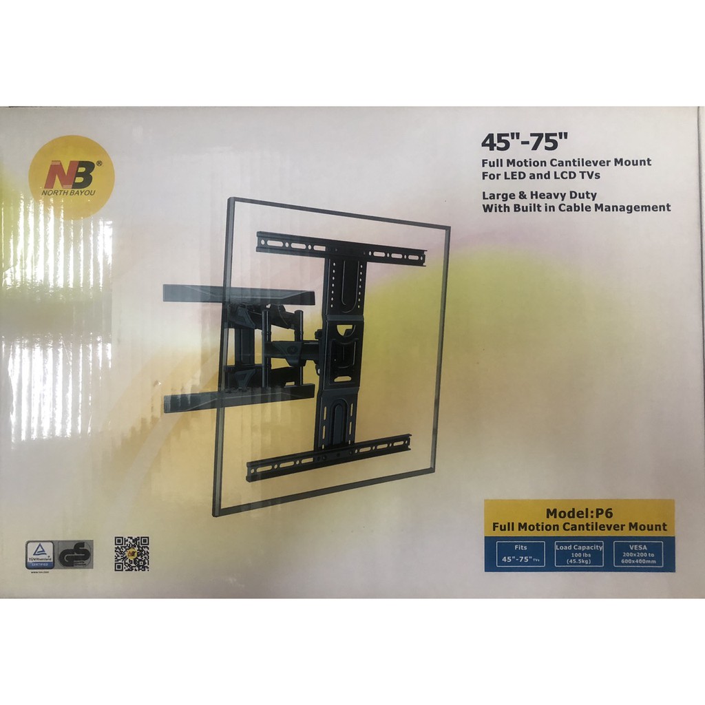 Chính hãng Giá Treo Ti vi góc Xoay 2 thanh NBP6