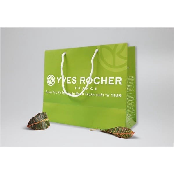 Túi giấy đựng quà tặng Yves Rocher quai trắng size S 9 x14cm