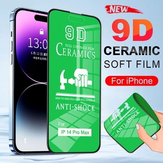 Ốp điện thoại mặt kính cường lực 9D cho iPhone 14 13 12 11 Pro Max 14 Plus 13 12 mini XS XR X 8 7 6 6s Plus SE 2020