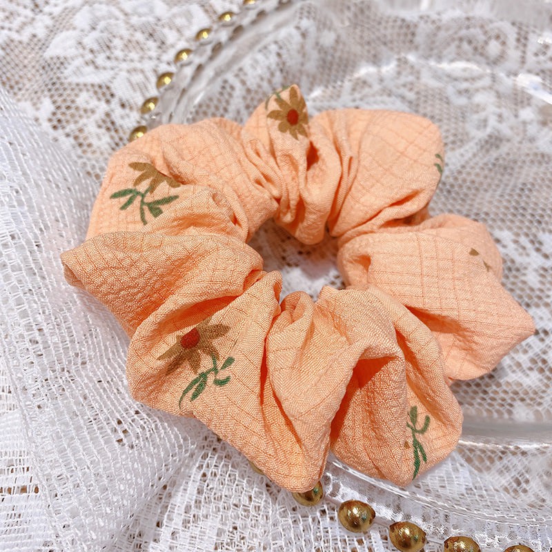 Scrunchies vải cực đẹp hoa tiết hoa xinh
