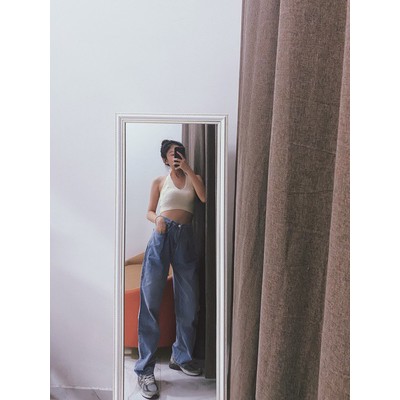 [SẴN] [Ảnh Feacback phía sau] Quần bò ống rộng nữ kèm video ảnh thật | BigBuy360 - bigbuy360.vn