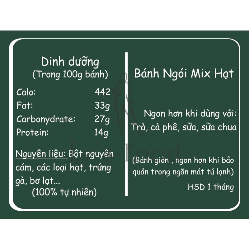 Bánh Ngói Hạnh Nhân Mix Hạt 100gr - Lys Food