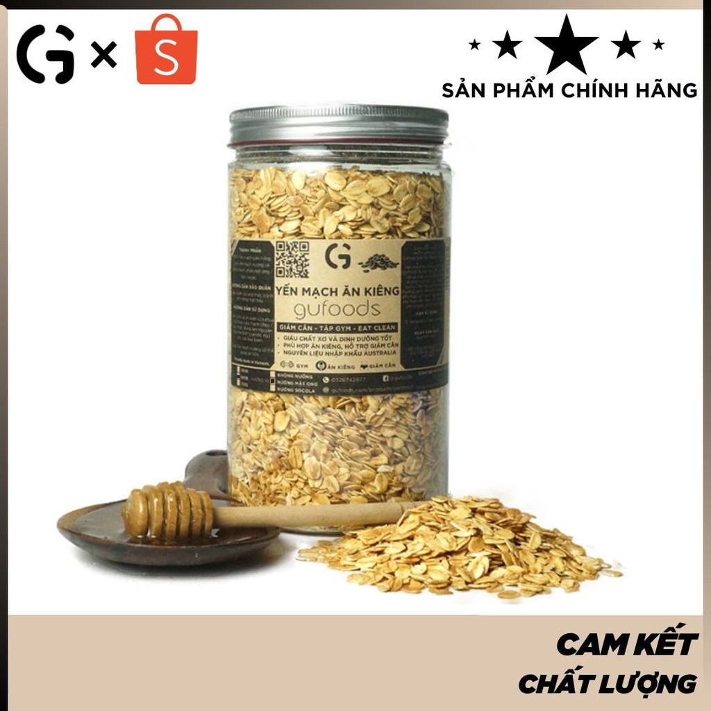 Yến mạch nướng ăn kiêng GUfoods - Giàu chất xơ, Hỗ trợ giảm cân, Tập gym, Eat clean | BigBuy360 - bigbuy360.vn