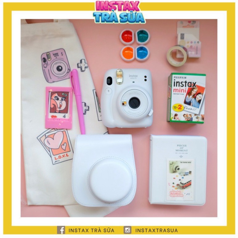 AS1 PBO Combo Instax Mini 11 - BỘ MÁY và phụ kiện chụp ảnh lấy liền Fujifilm Instax Mini 11 - Bảo Hành Chính hãng 1 năm 