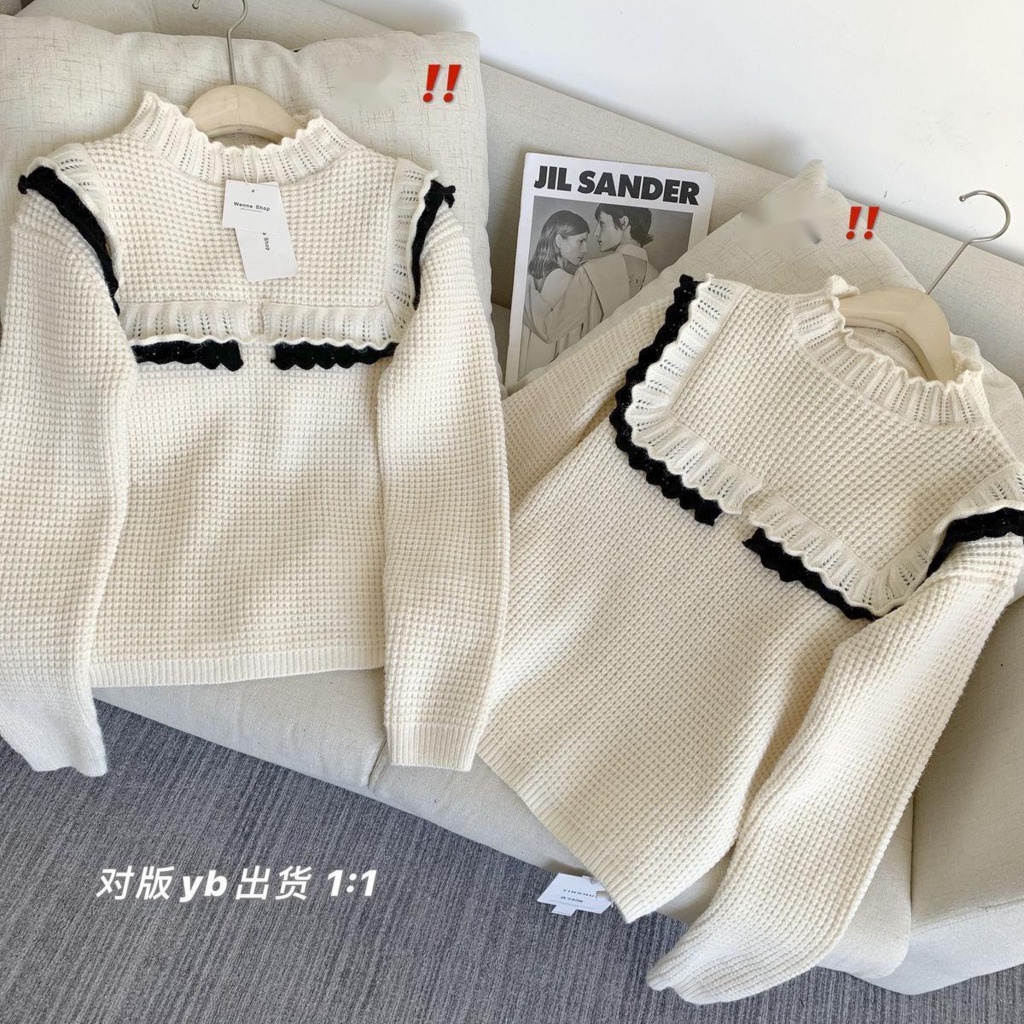 Áo sweater Pure Cube dệt kim dáng rộng kiểu Hàn Quốc thời trang thu đông cho nữ