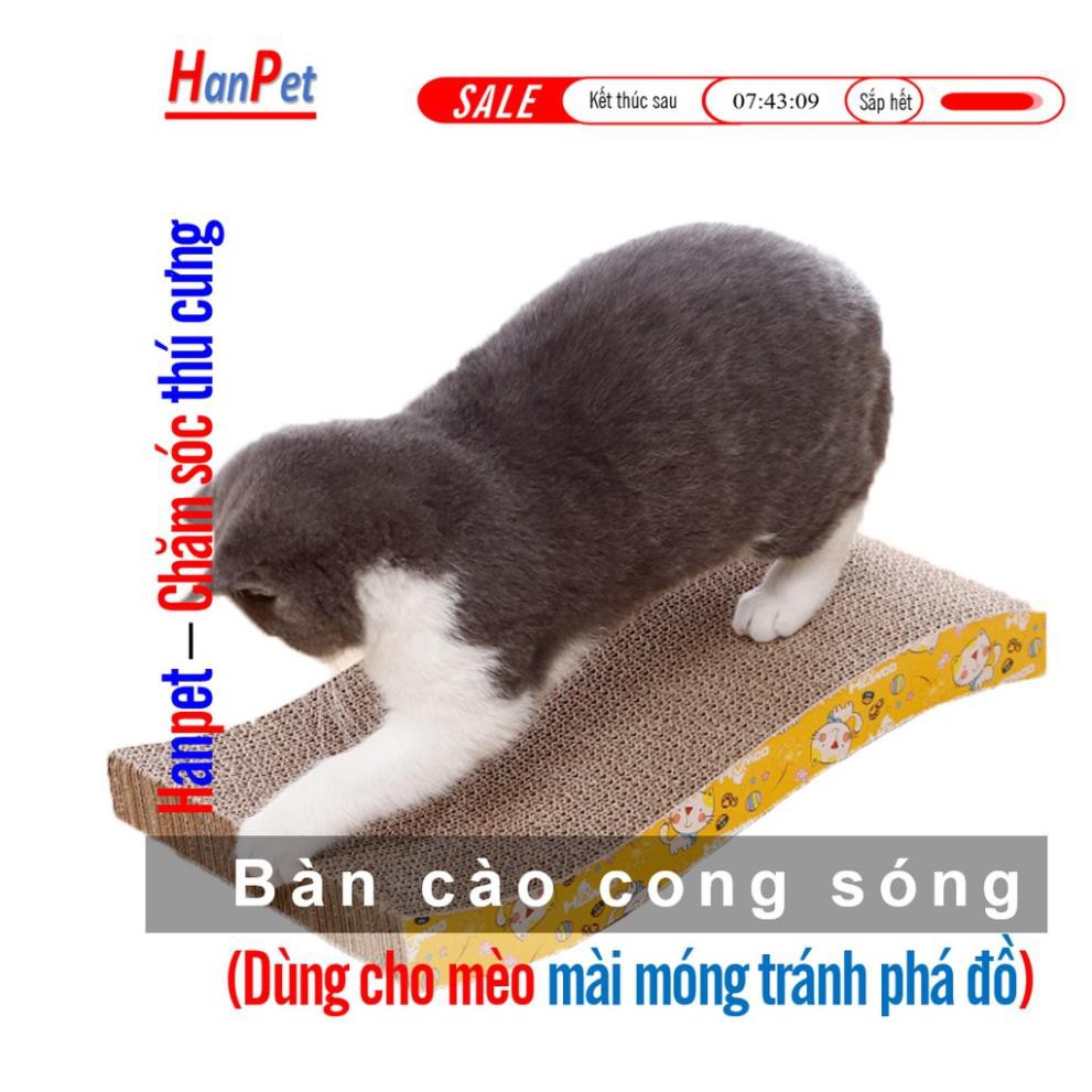 Hanpet.GV- Bàn Cào móng cho mèo kiêm mài móng tránh mèo cào ghế sô pha (nhiều loại)