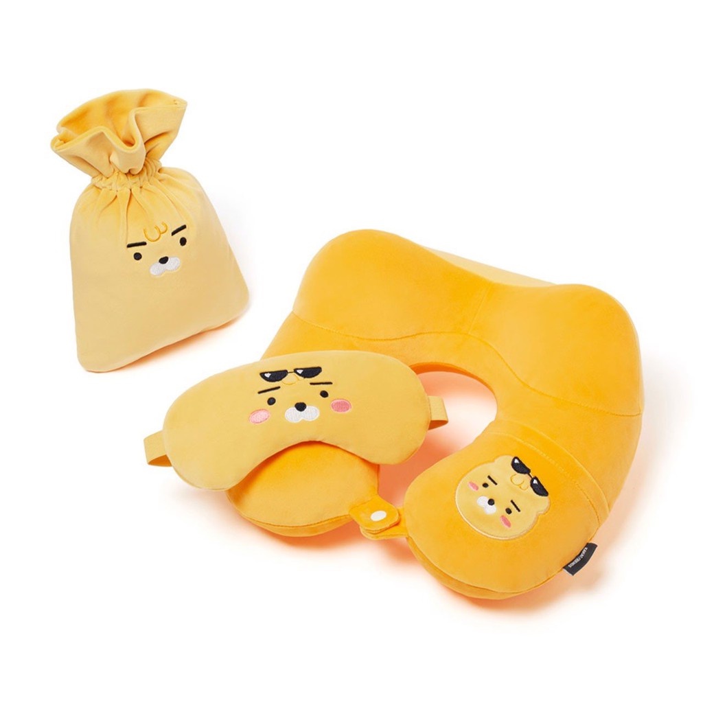 Set Gối Hơi Du Lịch Ryan Kakao Friends - Màu Cam