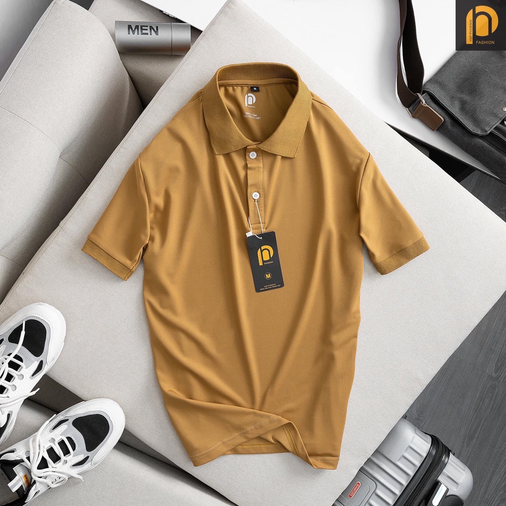 Áo polo nam trơn cổ bẻ, Áo thun nam vải cá xấu cotton tay ngắn thoáng mát-REMMY