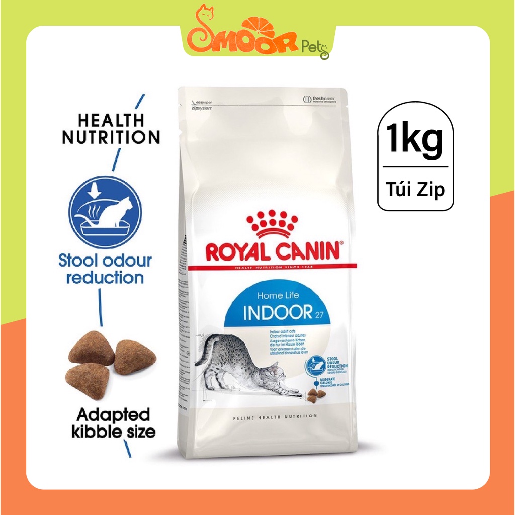 [NGUYÊN SEAL 2KG] Thức ăn hạt cho mèo Royal Canin Indoor 27