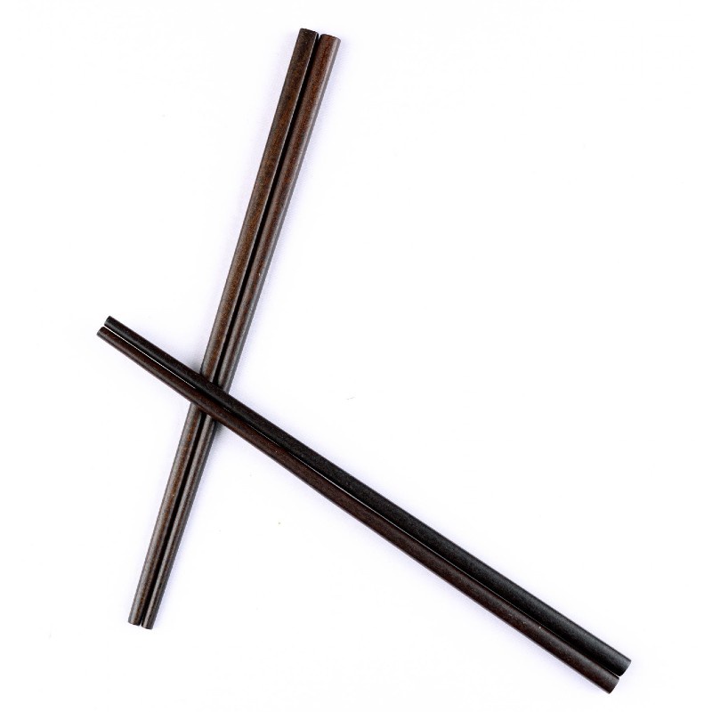 Vỉ 10 đôi đũa gỗ cao cấp PS 100% gỗ tự nhiên đầu vuông trơn