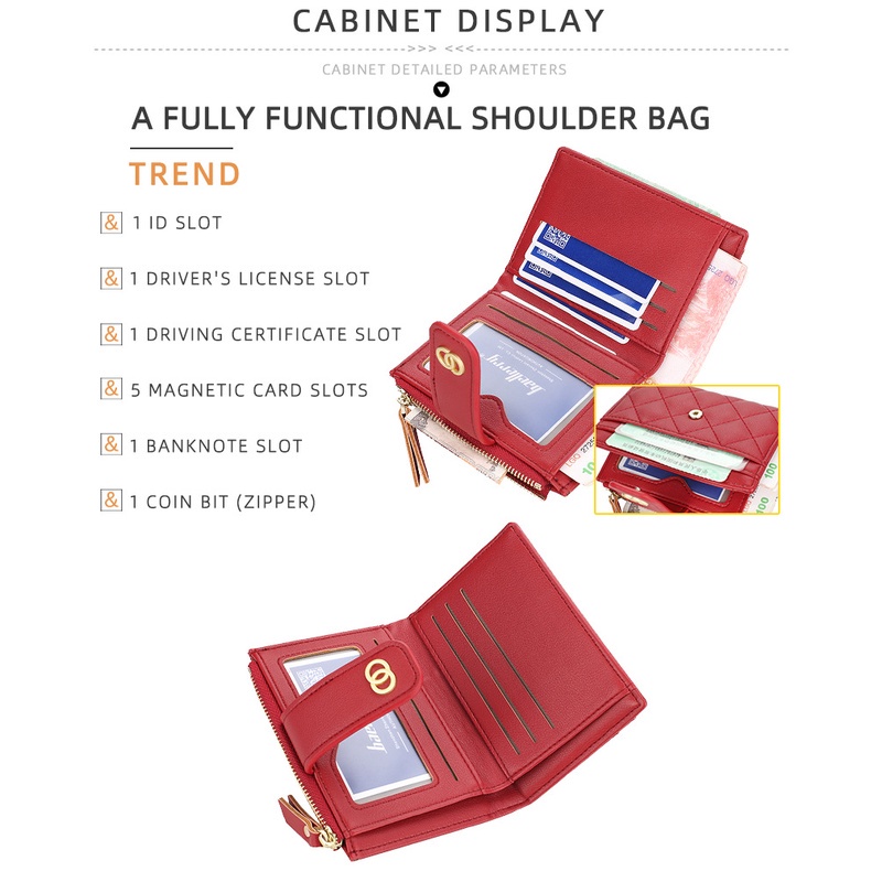 baellerry2021 phiên bản mới của Hàn Quốc ví tiền xu dập nổi nhiều thẻ thời trang mẫu vuông túi nhỏ đựng thẻ nữ ví ngắn