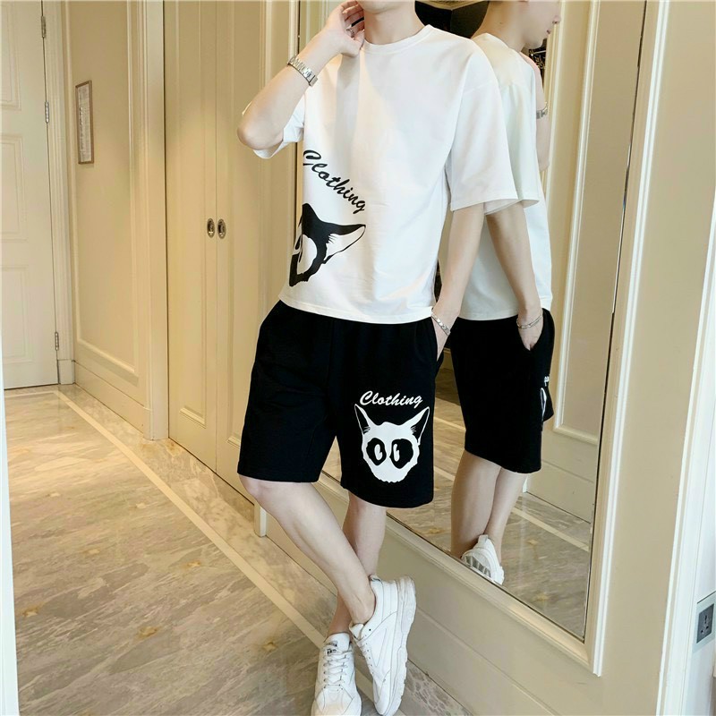 SET ĐỒ THUN LƯỚI NAM  IN HÌNH NGỘ NGHĨNH FORM <70KG | BigBuy360 - bigbuy360.vn