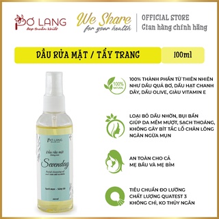 Dầu tẩy trang / dầu rửa mặt không mùi Pơ Lang chai 100ml