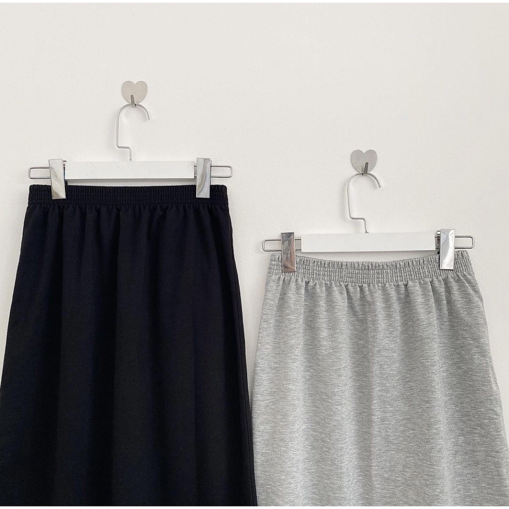 Chân váy trơn xẻ sau Basic Ullzang