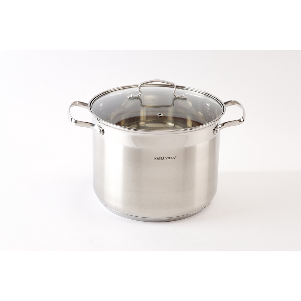 Bộ Nồi KV - 6666 Inox 6 Món 12 Chi Tiết Tráng Men Vàng Cao Cấp- Gia Dụng Gia Đình