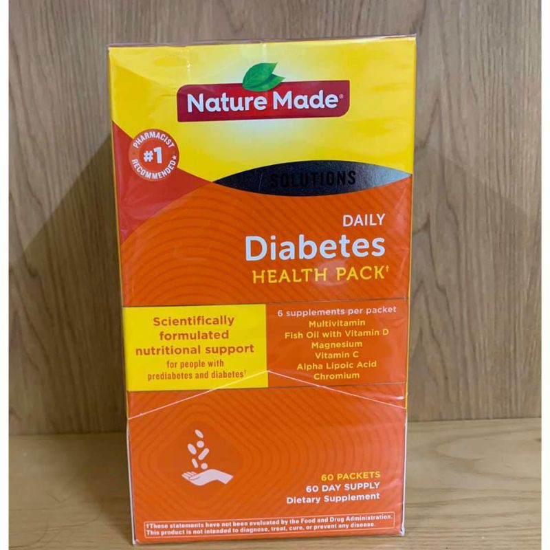 Vitamin Cho Người Tiểu Đường Nature Made Diabetes Health Pack 60 Gói Mỹ | BigBuy360 - bigbuy360.vn