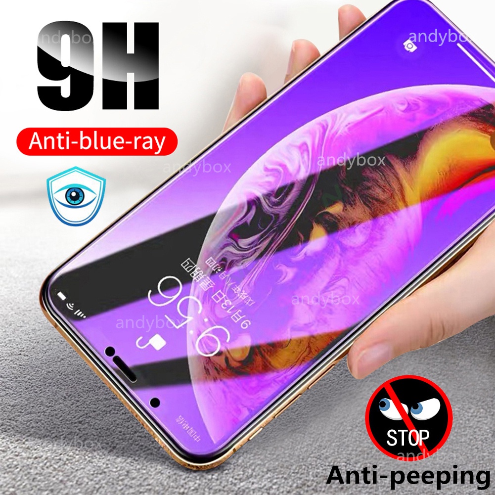 [Eye Protection Privacy] Motorola P40 Z4 G7 G8 E6 Plus Full Cover Tempered Glass Screen Protector Moto One Vision/One Hyper/One Macro Anti-blue Light Screen Protector Anti-peeping