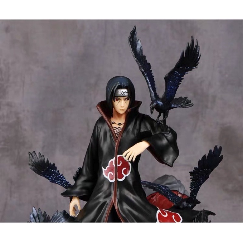 [RẺ NHẤT SHOPEE]Mô hình Naruto - Mô hình Uchiha Itachi Akatsuki có đế quạ màu tím xanh