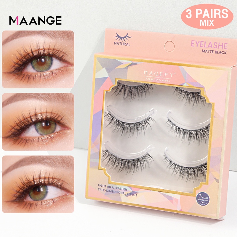 Set 3 cặp lông mi giả MAANGE cong dài