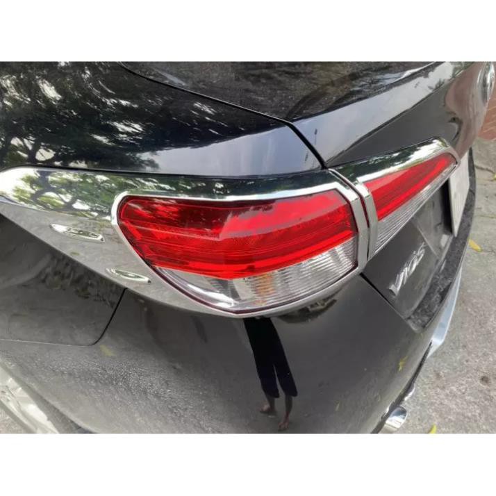 Bộ Ốp Viền Đèn Pha Hậu Xe Toyota VIOS 2019 2020-MẠ CROM.